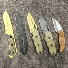 TOPS Knives Fixed Blade Knife Lot CAT Mil-Spie Elite Lil Bugger USA Micarta 1095 picture