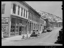 Photo:Central City Colorado 1942 Main Street storefronts cars FSA print picture