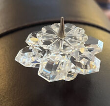 SWAROVSKI CRYSTAL SNOWFLAKE OR FLOWER SHAPE CANDLE SPIKE Mint Condition Signed picture