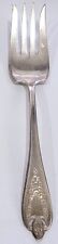 Rogers IS Old Colony COLD MEAT SERVING FORK pierced silverplate 8.5
