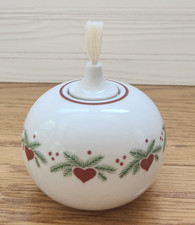 Porsgrund Hearts and Pines Table Oil Lamp 'Rare' picture