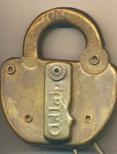 Penn Central RR Vintage Obsolete Switch Padlock Markings:  PC RR picture