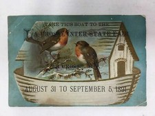 1891 La Crosse Inter State Fair Victorian Trade Card Horse Racing Trotters Purse picture
