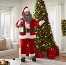 6.5 FT ANIMATED LED APP CONTROLLED AFRICAN SANTA CLAUS CHRISTMAS ANIMATRONICPROP picture