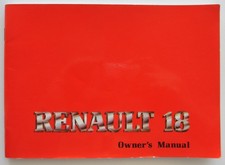 Vintage 1980s Renault 18 18i Automobile Owner's Manual Car Auto Book picture