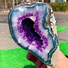 3.06LB Natural Amethyst geode quartz clustercrystal specimen Healing picture