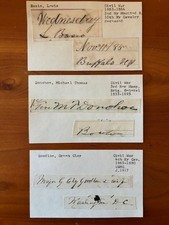 Civil War Autographs-7 soldiers, Politicians, Author, etc. from 1883-1907 picture