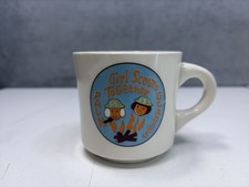 Vintage Girl Scouts Together Palm Glades Campfire Coffee Mug Cup picture