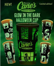 2 New Raising Canes Chicken Halloween Limited Edition Glow In Dark 32oz Cups Cup picture