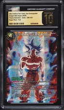 2022 Dragon Ball ENG CGC 10 PRISTINE Ultra Instinct GOKU SUPER RARE FOIL DB1-02 picture