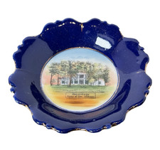 Nashville, Tennessee Antique HERMITAGE Souvenir Plate Dish China Cobalt Gilded picture