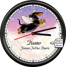Personalized Dachshund Angel Memory Name Gift Cute Dog Lover Sign Wall Clock  picture