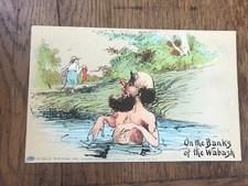 On the Banks of the Wabash Vintage Postcard picture