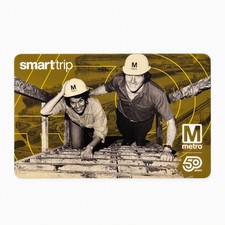 JUST RELEASED Limited Edition Metro 50th Anniversary 1980s WMATA Smartrip Card picture