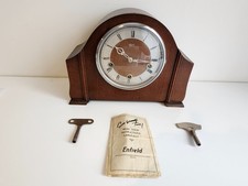 RARE IMMACULATE Smiths Enfield Mantel Clock WORKING + Original 1930s Booklet & K picture