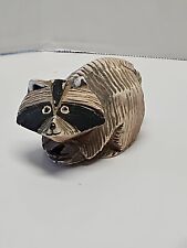 Vintage Artesania Rinconada Hand Carved Clay Raccoon Uruguay Figurine - Signed picture