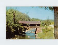 Postcard Covered Bridge Over Gihon River Johnson Vermont USA picture