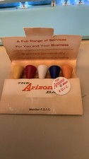The Arizona Bank Vintage Advertising Golf Tee  Set in Original Display picture