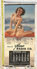 Vintage 1953 pin-up calendar by Zoe Mozert - Almo Radio Co.  23