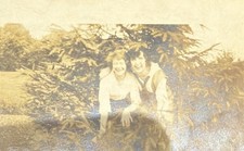 1915 RPPC Two Women at Fence Postmarked Sheboygan WI to Wm Gass AZO picture