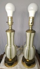 Mid Century Italian Murano Blown Glass Table Lamps - Beautiful Rare Pair.  picture