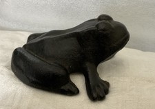 Antique Cast Iron Frog Doorstop Heavy Never Painted EUC 5.5 Inches Long 3”H. picture