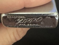 Vintage 1963 Zippo Lighter Brush Chrome Pat 2517191 Matching Insert Hollow Rivet picture