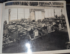 3 ANTIQUE SILVER GELATIN PHOTO 1930s FACTORY FLOOR  CHASSIS MANUFACTURING picture