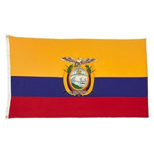 Vintage Sewn Cotton Ecuador Flag South Latin America Cloth Textile Art Decor picture