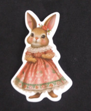 Adorable Anthromorphic Mrs. Bunny Ready For Dance Sticker 2.75