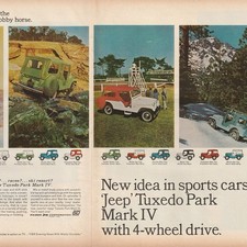 VTG 1964 Kaiser Jeep Tuxedo Park Mark IV Orig 2-Page Print Ad 42x28cm TIM 91864 picture