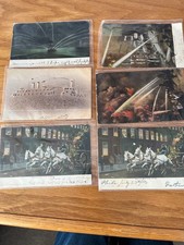 6 Fire related postcards @ 1906 picture