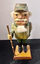 Vintage GDR Erzgebirge Steinbach? German Wood Figural Nutcracker Woodsman Hunter picture
