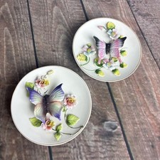 Vintage Lefton China 3D Butterfly Wall Hanging Hand-Painted picture