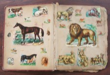 Antique 1880s Victorian Scrapbook w over 350 scraps - easy soaker - last photo picture