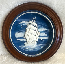 Incolay Studios Majestic Sailing Ships 2pc Limited Plates Flying Cloud/Morgan picture