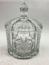 Vintage Slovakia Crystal Large Covered Candy Dish w.Lid picture