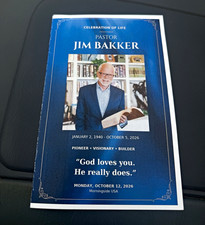 Jim Bakker Funeral Program Oct 12, 2026 picture
