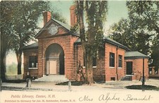 C1905 Exeter New Hampshire Public Library Batchelder undivided Postcard 24-10015 picture