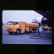 US Air Force Fuel Truck Aircraft Kodachrome Slide 1960s Military Aviation picture