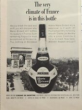 Marie Brizars Creme de Menthe Climate of France Bottle Vintage Print Ad 1964 picture