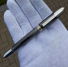 Vintage Cartier Cougar de Cartier Silver & Gunmetal Fountain Pen, 18k M nib  picture