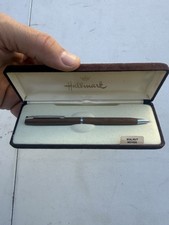 Vintage Hallmark Walnut Wood Pen Engraved  Estate w Case z23 picture