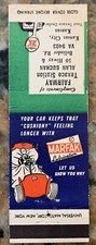 1940’s Texaco Marfak Lubrication Car Keeps Cushing Feeling Longer Matchcover picture