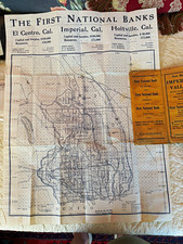 1914 Imperial Valley California Map - Compliments of First National Banks picture