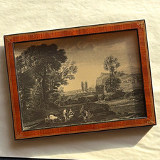 Claude Lorraine litho trimmed in vintage Frame 5.75x7.75 picture