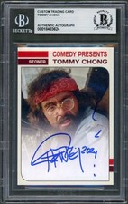 Tommy Chong SIGNED Comedy Presents Custom Card Auto Beckett BAS w/ Smoke picture