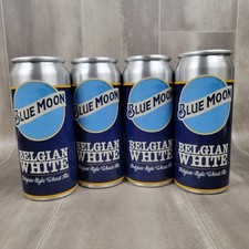 4 Blue Moon Belgian White Aluminum 16 oz (1 Pint) Beer Can Cups New picture