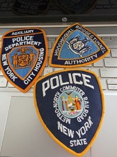 Vintage NY Police Patches Lot 3 Metro North Railroad Bridge Tunnel Auxiliary NYC picture