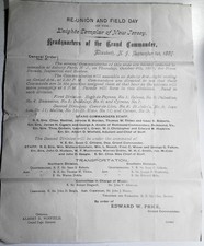 1887 Grand Commandery NJ General Order 5 Asbury Park Knights Templar Parade picture